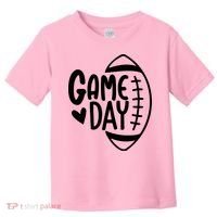 Game Day Heart Football Lover Toddler T-Shirt thumb 0