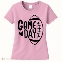 Game Day Heart Football Lover Women's T-Shirt thumb 0