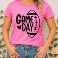 Game Day Heart Football Lover Women's T-Shirt thumb 2