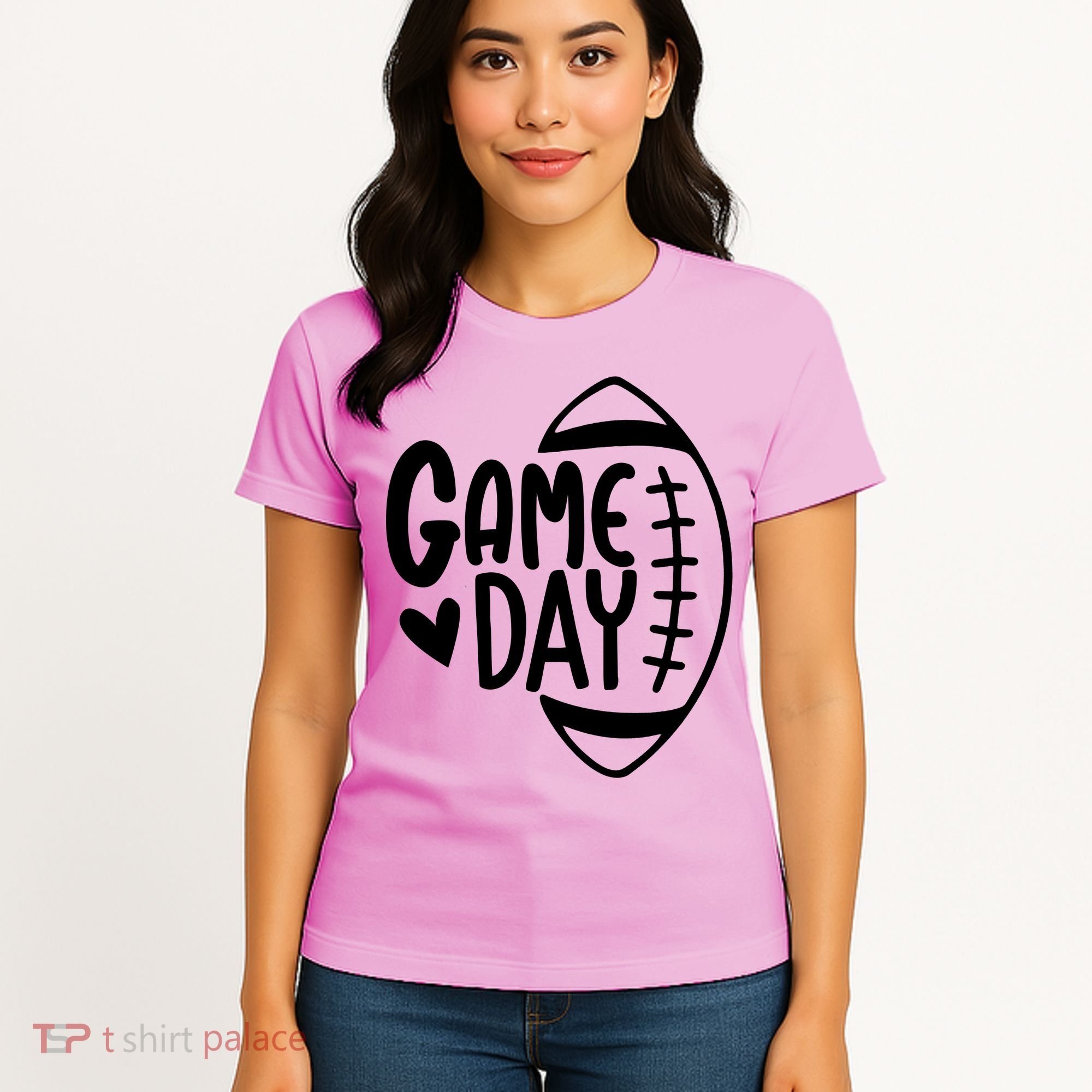Game Day Heart Football Lover Women's T-Shirt