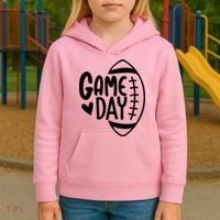 Game Day Heart Football Lover Kids Hoodie thumb 3