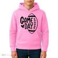 Game Day Heart Football Lover Kids Hoodie thumb 4