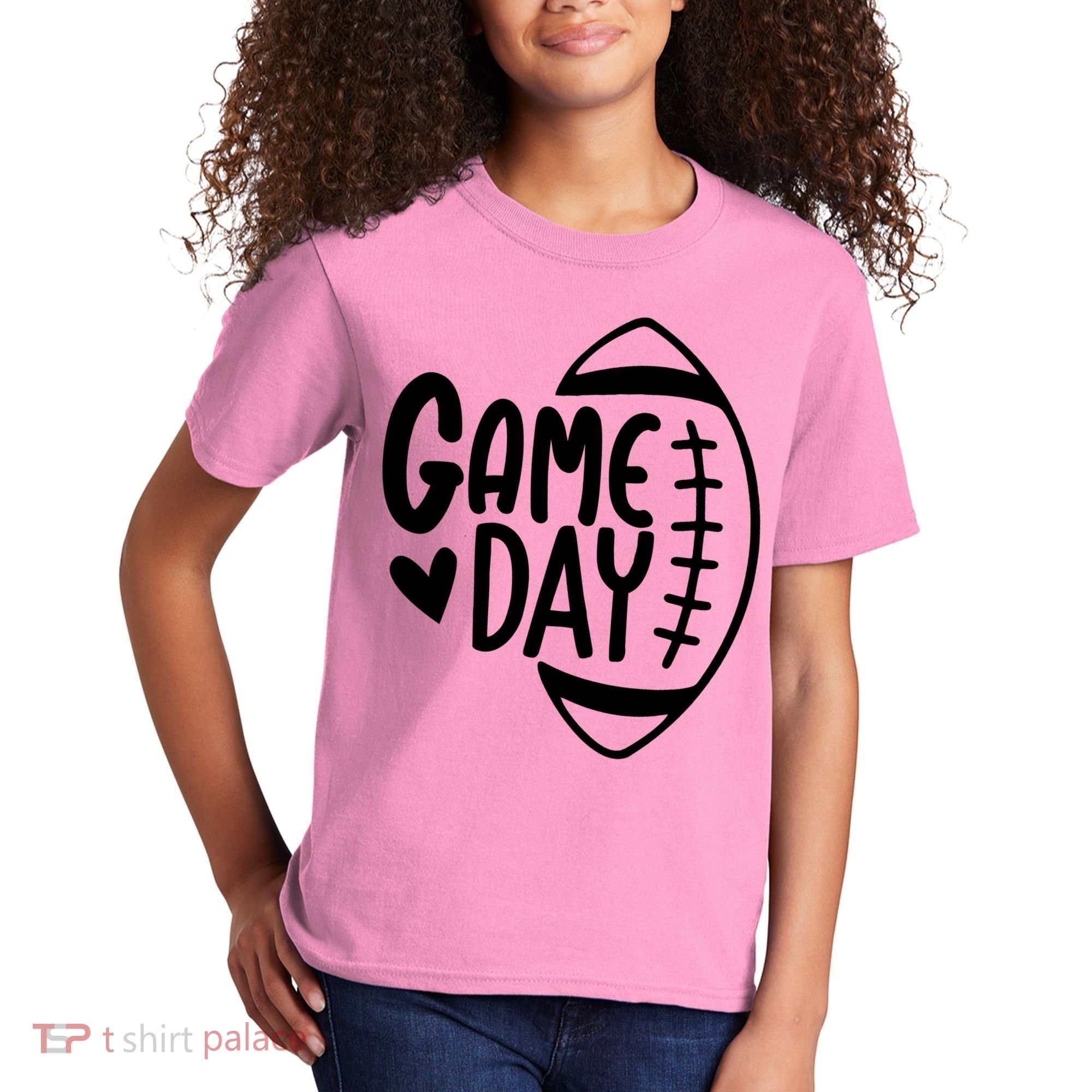 Game Day Heart Football Lover Kids T-Shirt