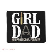 Girl Dad Her Protector Forever Funny Father of Girl Mousepad thumb 0