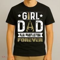 Girl Dad Her Protector Forever Father Day T-Shirt thumb 3
