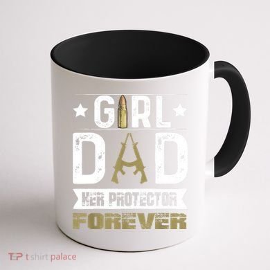 Girl Dad Her Protector Forever Father Day Coffee Mug back