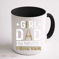 Girl Dad Her Protector Forever Father Day Coffee Mug thumb 1