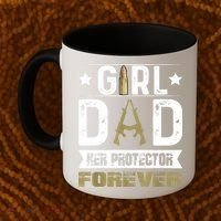 Girl Dad Her Protector Forever Father Day Coffee Mug thumb 2