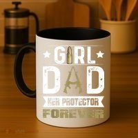 Girl Dad Her Protector Forever Father Day Coffee Mug thumb 4
