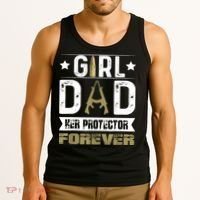 Girl Dad Her Protector Forever Father Day Tank Top thumb 3