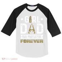 Girl Dad Her Protector Forever Father Day Kids Colorblock Raglan Jersey thumb 0