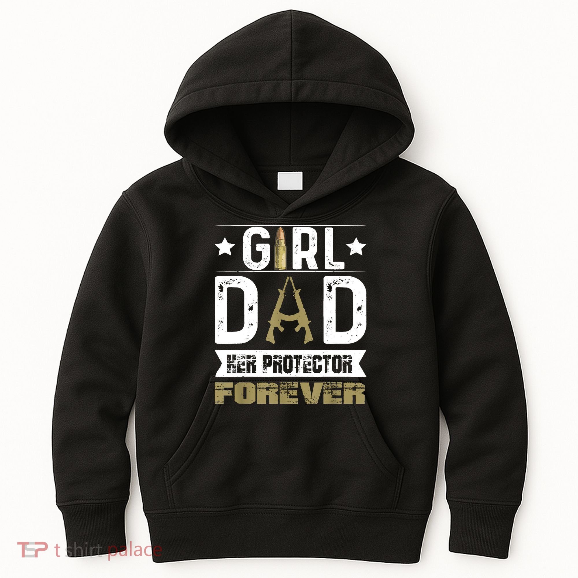 Girl Dad Her Protector Forever Father Day Kids Hoodie
