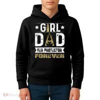 Girl Dad Her Protector Forever Father Day Kids Hoodie thumb 4