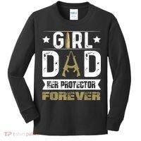 Girl Dad Her Protector Forever Father Day Kids Long Sleeve Shirt thumb 0