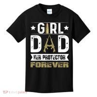 Girl Dad Her Protector Forever Father Day Kids T-Shirt thumb 0