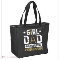 Girl Dad Her Protector Forever Father Day Tote Bag thumb 2