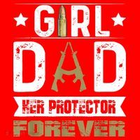 Girl Dad Her Protector Forever Father Day Santa Hat thumb 1