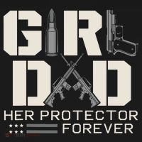 Girl Dad Her Protector Forever Funny Father Of Girl Gifts T-Shirt thumb 7