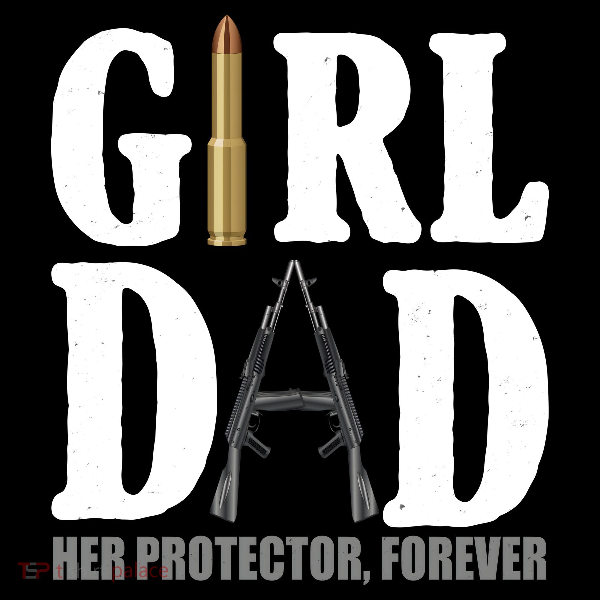 Girl Dad Her Protector Forever Gun Coaster
