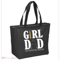 Girl Dad Her Protector Forever Gun Tote Bag thumb 2