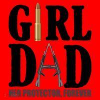 Girl Dad Her Protector Forever Gun Santa Hat thumb 1