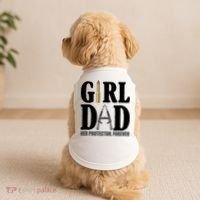 Girl Dad Her Protector Forever Gun Doggie Tank thumb 2
