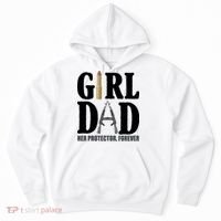 Girl Dad Her Protector Forever Gun Hoodie thumb 0