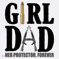 Girl Dad Her Protector Forever Gun Sweatshirt thumb 3