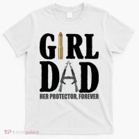 Girl Dad Her Protector Forever Gun T-Shirt thumb 0