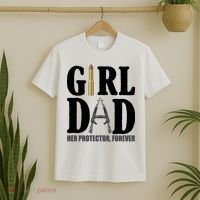Girl Dad Her Protector Forever Gun T-Shirt thumb 2