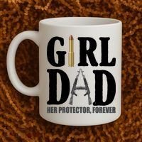 Girl Dad Her Protector Forever Gun Coffee Mug thumb 2