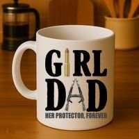 Girl Dad Her Protector Forever Gun Coffee Mug thumb 4