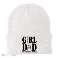 Girl Dad Her Protector Forever Gun Beanie thumb 0