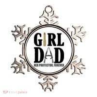Girl Dad Her Protector Forever Gun Ornament thumb 0