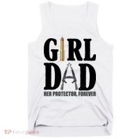 Girl Dad Her Protector Forever Gun Tank Top thumb 0