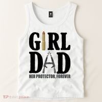 Girl Dad Her Protector Forever Gun Tank Top thumb 2