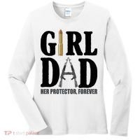 Girl Dad Her Protector Forever Gun Women's Long Sleeve Shirt thumb 0