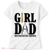 Girl Dad Her Protector Forever Gun Women's T-Shirt thumb 0