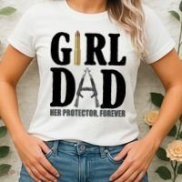 Girl Dad Her Protector Forever Gun Women's T-Shirt thumb 2