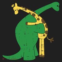 Giraffe Dinosaur Hug Love Dino Animals Safari Halloween Funny Gift Women's Sweatshirt thumb 2