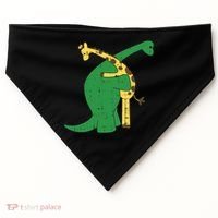 Giraffe Dinosaur Hug Love Dino Animals Safari Halloween Funny Gift USA-Made Doggie Bandana thumb 0