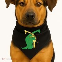 Giraffe Dinosaur Hug Love Dino Animals Safari Halloween Funny Gift USA-Made Doggie Bandana thumb 1