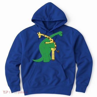 Giraffe Dinosaur Hug Love Dino Animals Safari Halloween Funny Gift Hoodie