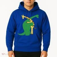 Giraffe Dinosaur Hug Love Dino Animals Safari Halloween Funny Gift Hoodie thumb 2