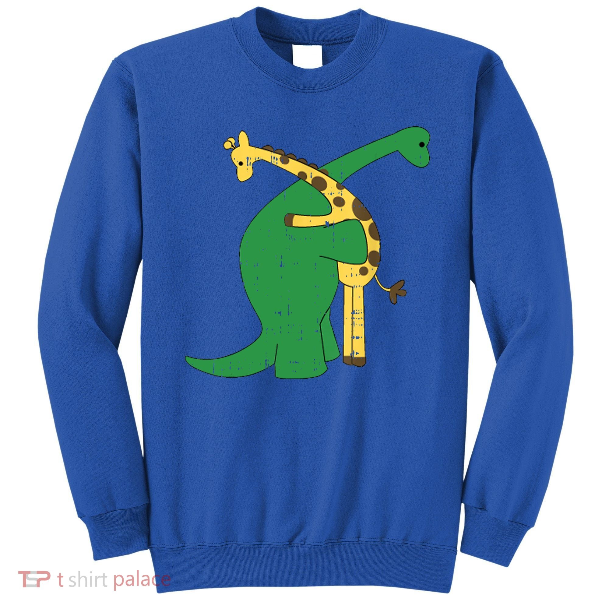 Giraffe Dinosaur Hug Love Dino Animals Safari Halloween Funny Gift Sweatshirt