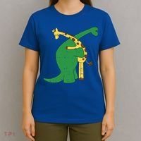Giraffe Dinosaur Hug Love Dino Animals Safari Halloween Funny Gift T-Shirt thumb 4