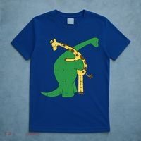 Giraffe Dinosaur Hug Love Dino Animals Safari Halloween Funny Gift T-Shirt thumb 5