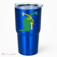 Giraffe Dinosaur Hug Love Dino Animals Safari Halloween Funny Gift Tumbler thumb 0