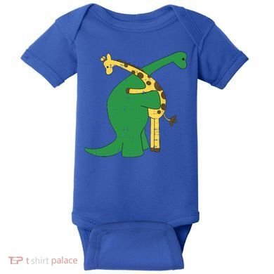 Giraffe Dinosaur Hug Love Dino Animals Safari Halloween Funny Gift Baby Bodysuit