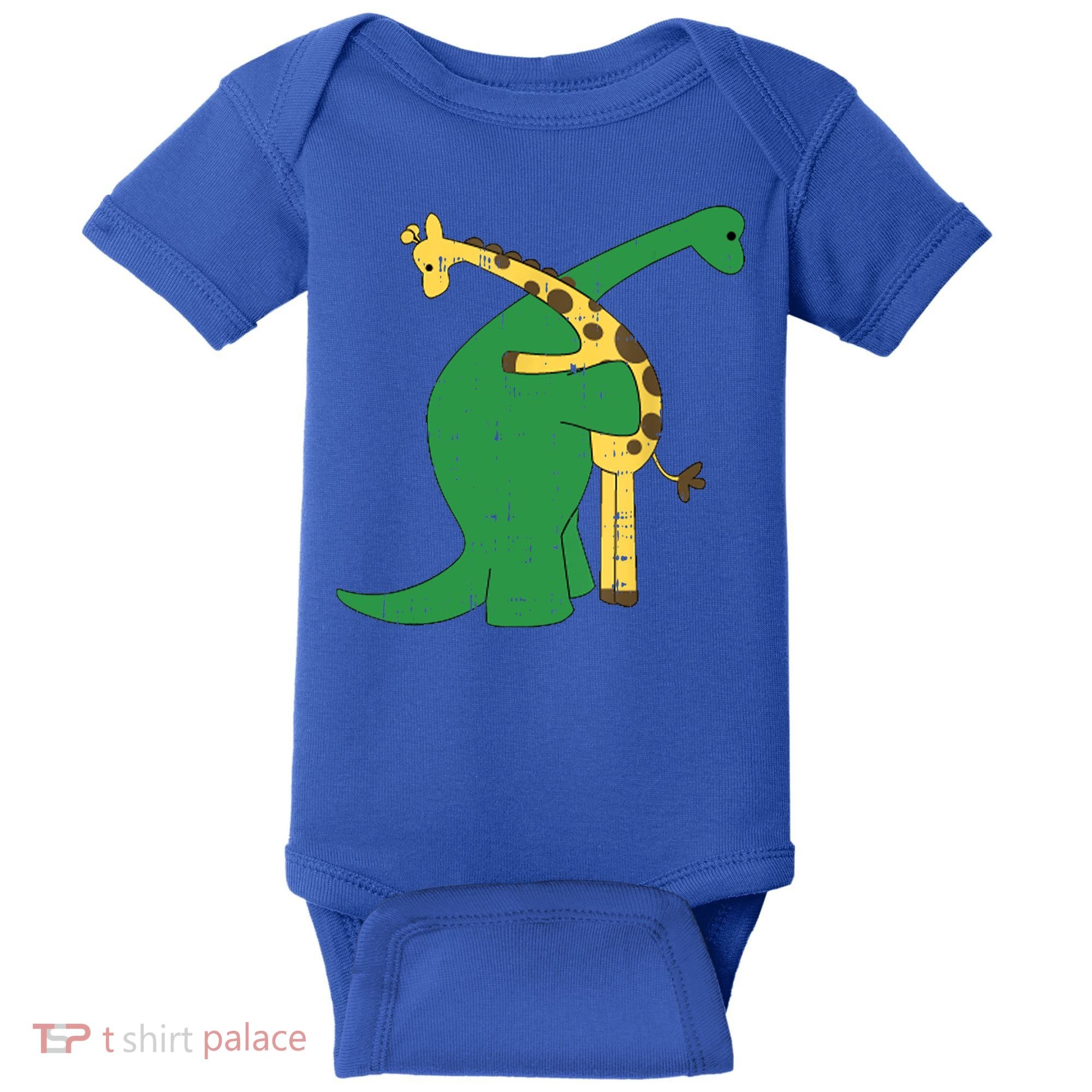 Giraffe Dinosaur Hug Love Dino Animals Safari Halloween Funny Gift Baby Bodysuit